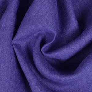 Washed Linen Fabric in Twilight Violet - 100% Natural Linen, 205 GSM | Soft, Durable, and Breathable | Ideal for Sewing, Crafts, Home Décor