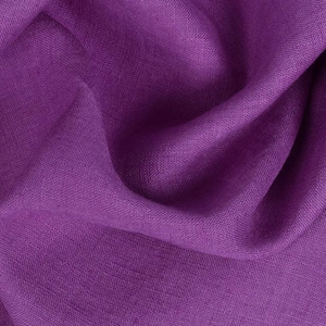 Washed Linen Fabric in Purple - 100% Natural Linen, 205 GSM | Soft, Durable, and Breathable | Ideal for Sewing, Crafts, Home Décor