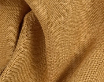 Washed Linen Fabric in Light Brown - 100% Natural Linen, 205 GSM | Soft, Durable, and Breathable | Ideal for Sewing, Crafts, Home Décor