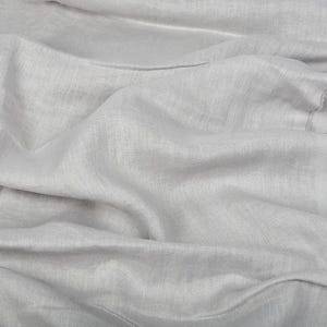 Washed Linen Fabric in Light Grey- 100% Natural Linen, 130 GSM | Soft, Durable, and Breathable | Ideal for Sewing, Crafts, Home Décor