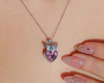 Swan Heart Necklace, Swan Elegance Pendant