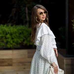 2 Piece Skirt Set Women, Romantic Matching Outfit, Summer Outfit Set, Cottagecore Dress Set, Vacation Brunch Outfit, Feminine Look, flowers image 14