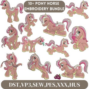 Horse Embroidery Design, Pony Embroidery, Pony Girl Embroidery, Baby Horse Design, Cute Horse embroidery, Machine embroidery design