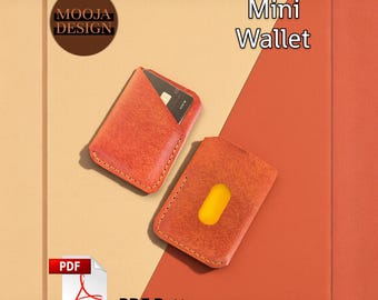 Wzór PDF na skórzany uchwyt na karty, smukły portfel dla początkujących DIY