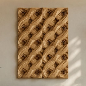 Woven Wall Panel STL for CNC Router | Parametric Wood Wall Art | Braided 3D Relief Carving | Modern Architectural Digital Download