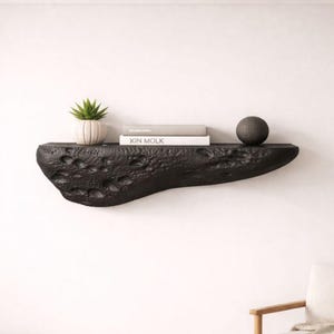 Pumice Effect Floating Shelf STL | Modern Organic Wall Shelf Design for 3D Print & CNC