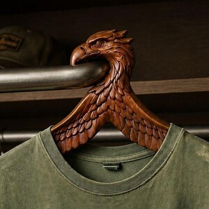 Eagle Hanger STL File | Bald Eagle Coat Rack 3D Print | Wildlife Wall Hook Digital Download | Cabin Decor | Sculptural Coat Hanger