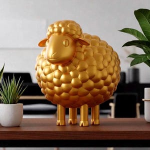 Sheep STL File for 3D Printing – Minimal Sheep 3D Model, Nativity Scene Figure, Farm Animal Miniature, DIY Paintable Decor