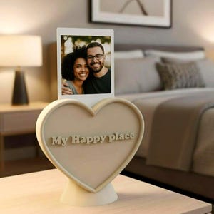 10 Heart Photo Holder STL Bundle, 3D Printable Picture Frames with Love Quotes, Romantic Home Decor, Digital Download