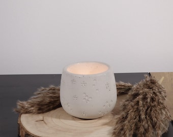 Concrete tealight holder with star pattern | Handmade decoration | Candle holder in white, gray, anthracite | Gift and table decoration | Gift idea