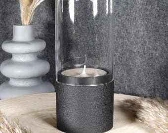 Modern glass and PA-CF candle holder set | Minimalist candle holder in 3 sizes | Timeless design