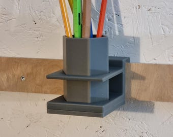 French Cleat 3D-Printed Pen Holder – Tool Holder for Workshop and Office | Organizer for Pens and Accessories | Sustainable & Robust