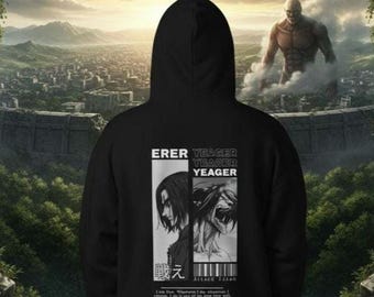 Eren Yeager Titan Form Hoodie | Unisex Attack on Titan Sweat | Streetwear Pullover | AOT Gift