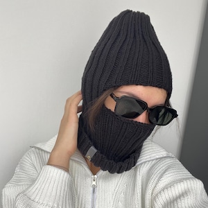 帽子 jonnlynx KNIT BALACLAVA Balaclava Beanie Motorcycle Cycling Hood Hat Face Mask UV