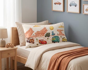 Disney Cars Lightning McQueen Microfiber Pillowcase Desert Radiator Springs Bedding