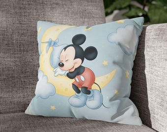 Mickey Mouse Dreamy Baby Kids Pillowcase, Cute Nursery Mickey Mouse Decor, Kids Room Accent, Disney Sleep Gift, Baby Shower Present