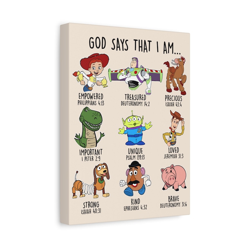 Christian Nursery Canvas: Toy Story Inspired, Baby Wall Art image 3
