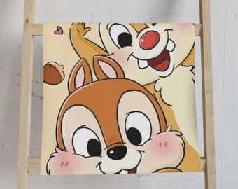 Chip and Dale Kids Hand Towel, Chip 'n Dale Kitchen Towel, Disney Bathroom Decor, Nursery Towel