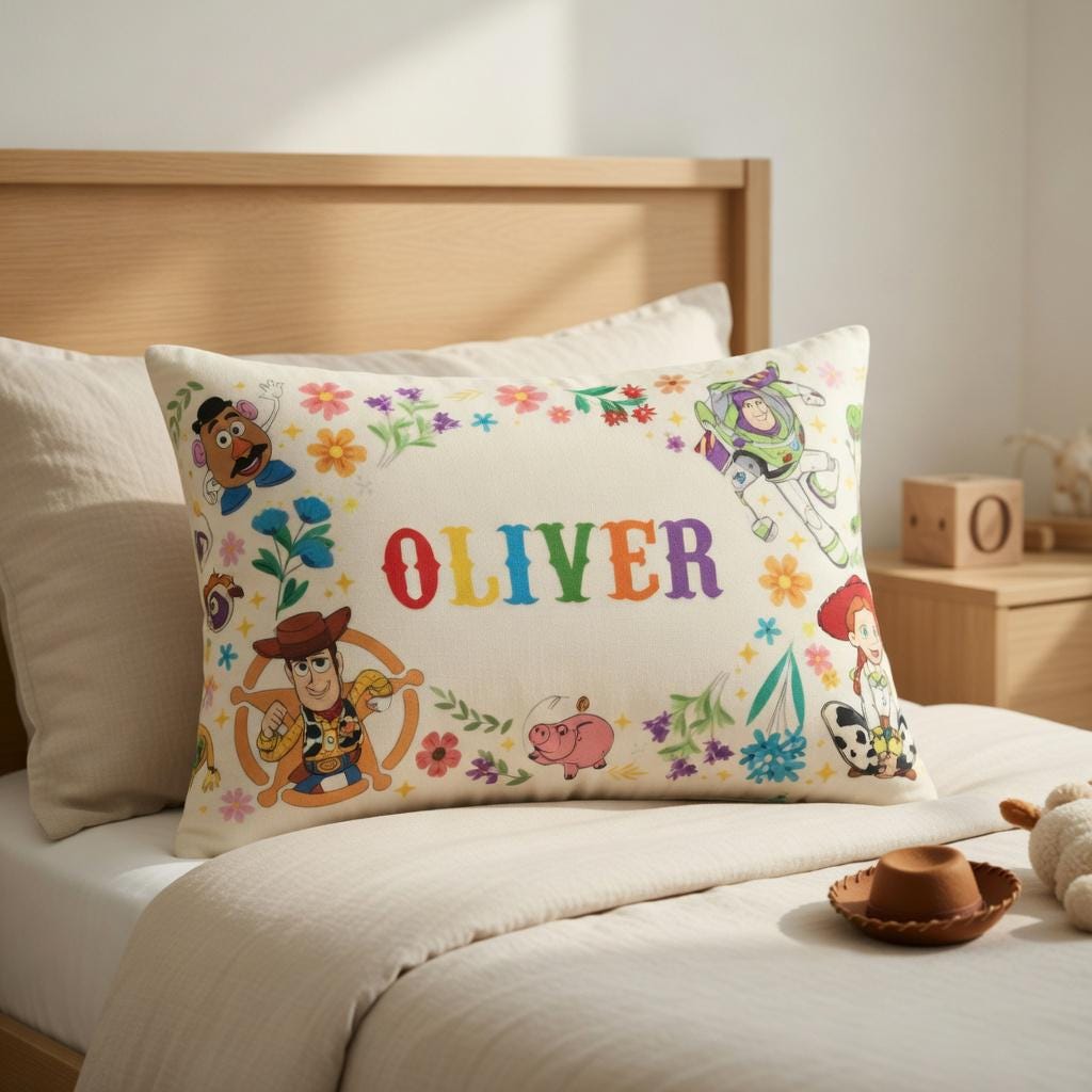 Toy Story Custom Name Pillow Woody Buzz Lightyear Lumbar Cushion