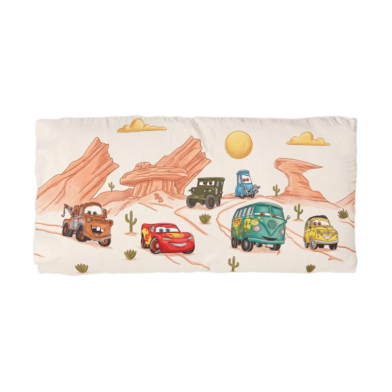 Disney Cars Lightning McQueen Microfiber Pillowcase Desert Radiator Springs Bedding image 6