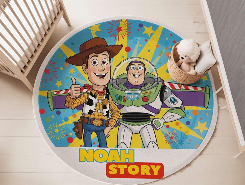 Story Rug Personalized Toy Story Rug: Custom Nursery Playroom Decor - Etsy