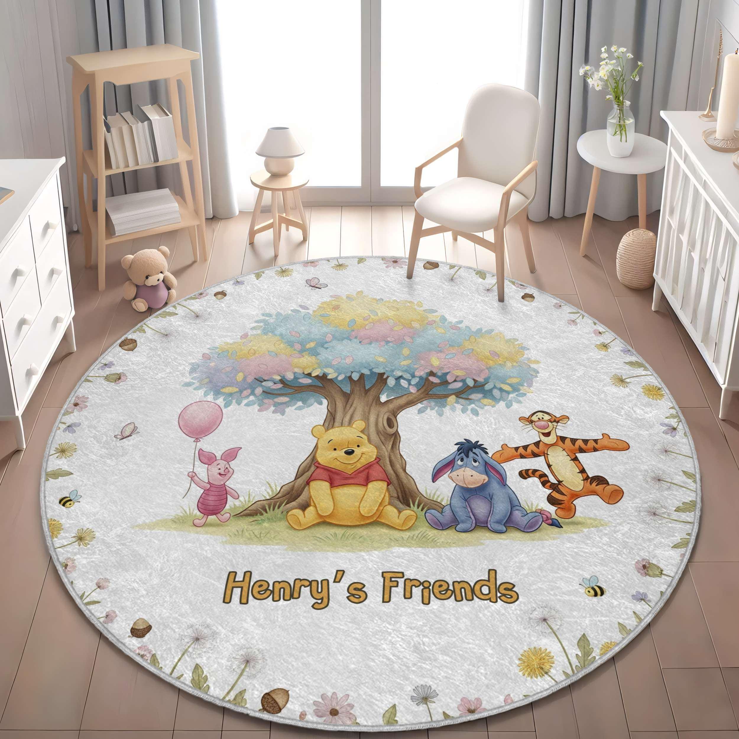Discover Winnie the Pooh Nursery Rug, Kids Playroom Carpet