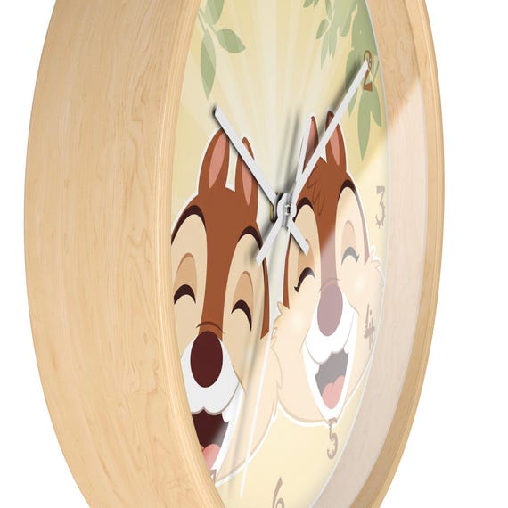 Chip 'n' Dale Wall Clock, Chip and Dale Nursery Decor, Disney