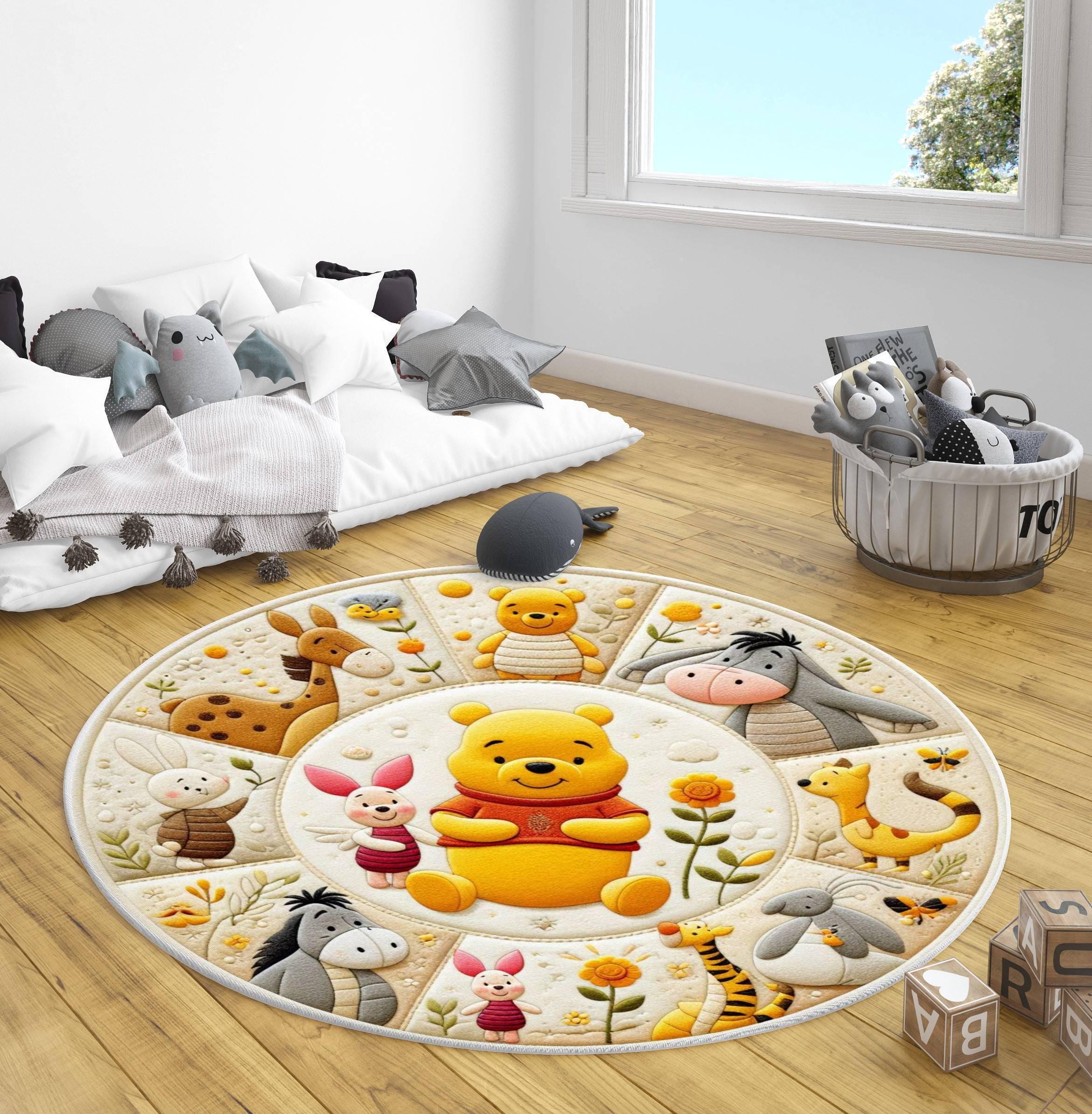 Discover Winnie Pooh Nursery Rug, Hundred Acre Wood Decor, Vintage Baby Shower Gift