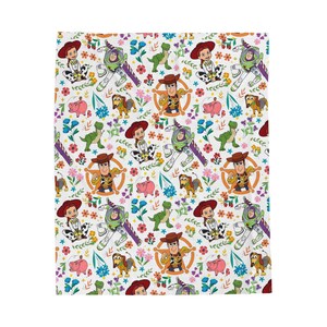 Toy Story Blanket Woody Buzz Lightyear Jessie Rex, Disney Velveteen Plush Throw, Toy Story Kids Bedding, Nursery Decor, Birthday Gift image 4