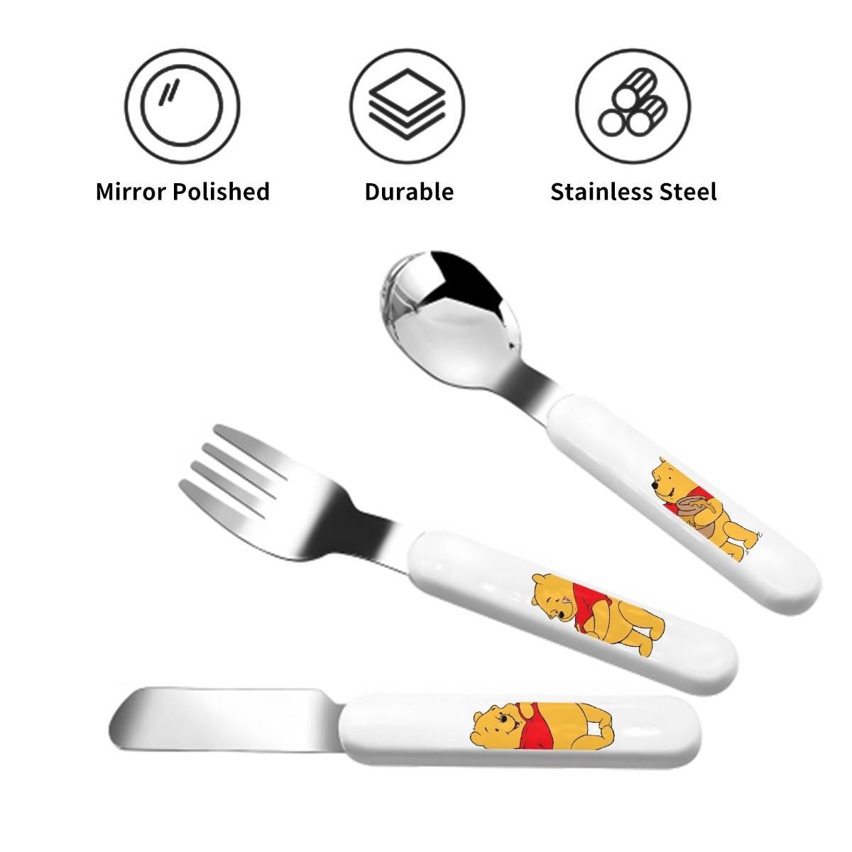 Custom Winnie the Pooh Cutlery Set: Personalized Kids Spoon, Fork
