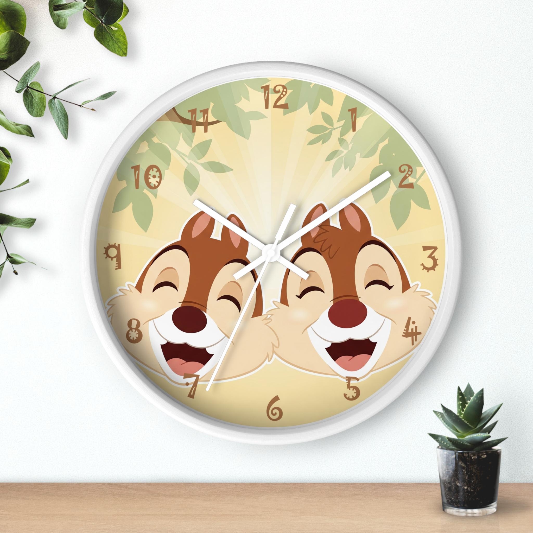Chip 'n' Dale Wall Clock, Chip and Dale Nursery Decor, Disney