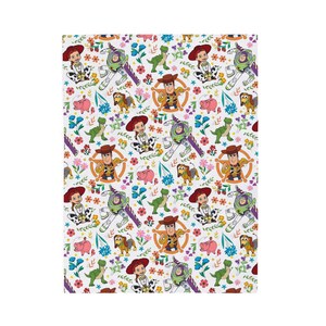 Toy Story Blanket Woody Buzz Lightyear Jessie Rex, Disney Velveteen Plush Throw, Toy Story Kids Bedding, Nursery Decor, Birthday Gift image 5