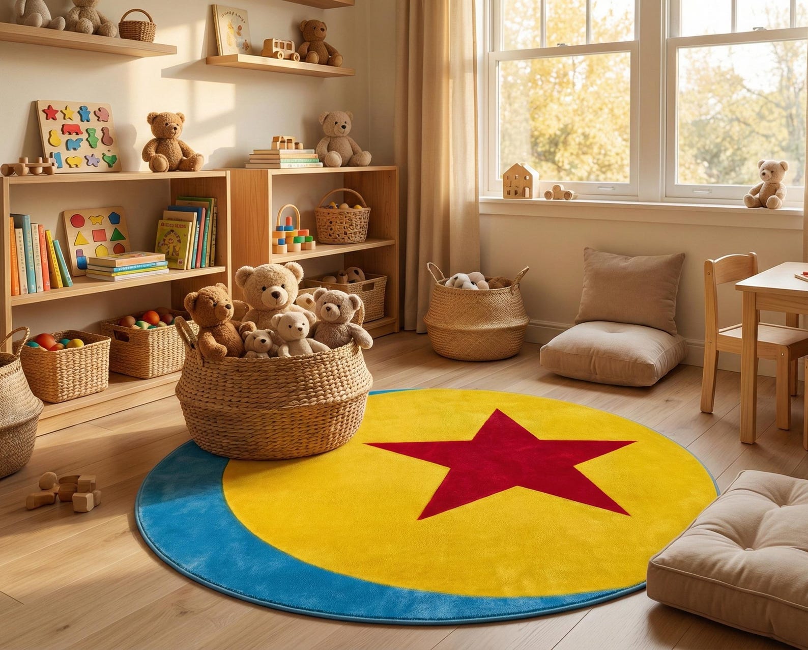 Story Rug Pixar Ball Rug Toy Story Rug, Luxo Ball Round Carpet, Soft Velveteen ...