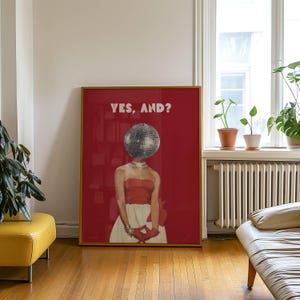 Ja, en? Poster, edgy decor, gedurfde statement muurkunst, uniek cadeau, wanddecoratie huis, esthetiek kamer, decor barwagen