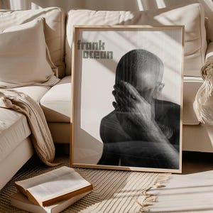 Póster de Frank Ocean, póster de portada de álbum, póster de Blond, Frank Ocean, música, arte mural, decoración del hogar, arte mural moderno