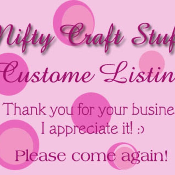 CUSTOM Listing for LillyBowPeep