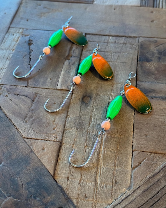 3 8 hook size fishing lure Salmon and steelhead spinner lure, 3/8 oz torpedo body on Gamakatsu siawash  hook