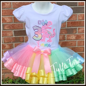 Girl dinosaur birthday outfit cheap