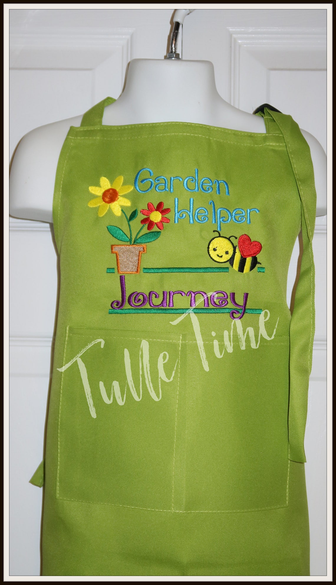 Garden apron Personalized Gardening Child Apron with Pocket Etsy