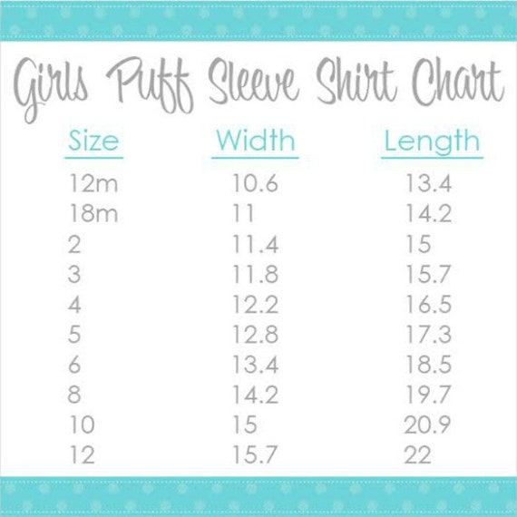 Dash Of Glitter Size Chart