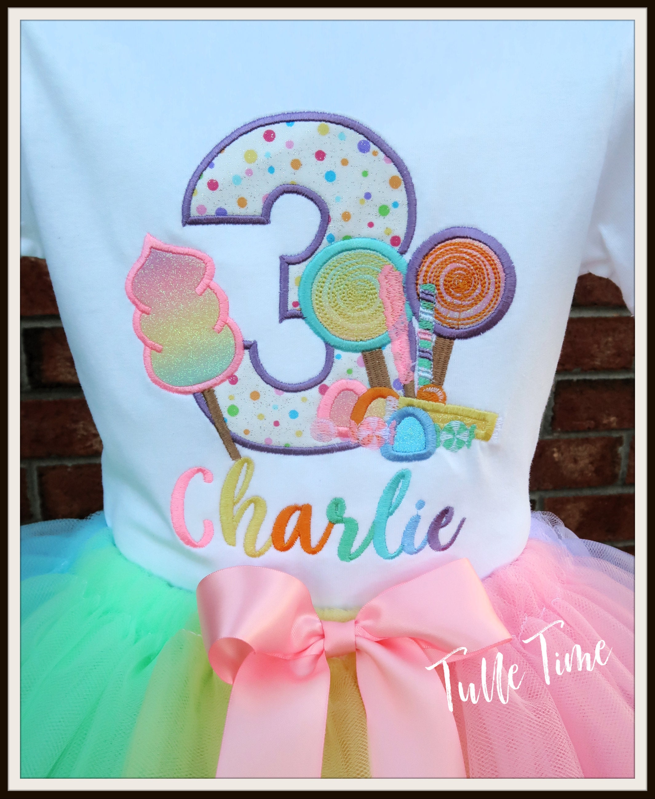 Candy lollipop birthday outfit