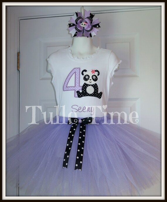 Purple Lavender Panda Tutu Set 1st 2nd 3rd 4th 5th Panda Theme Number  Birthday Shirt Bodysuit Tutu Dress Combo Bow Size 12m 18m 24m 3t 4t 5t -  Etsy