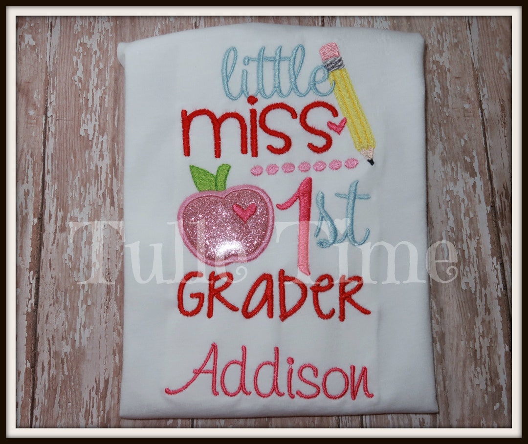 Embroidered Back to School Little Miss Kindergarten 1st 2nd - Etsy
