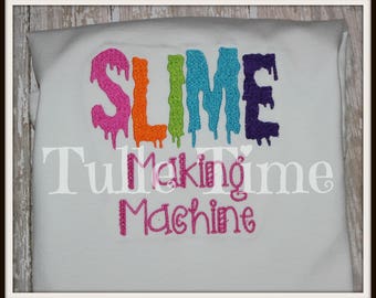 Slime making machine embroidered shirt top all sizes slime birthday party shirt