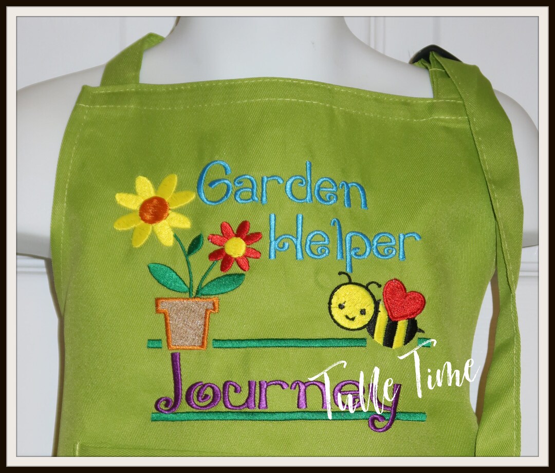Garden Apron Personalized Gardening Child Apron With Pocket - Etsy