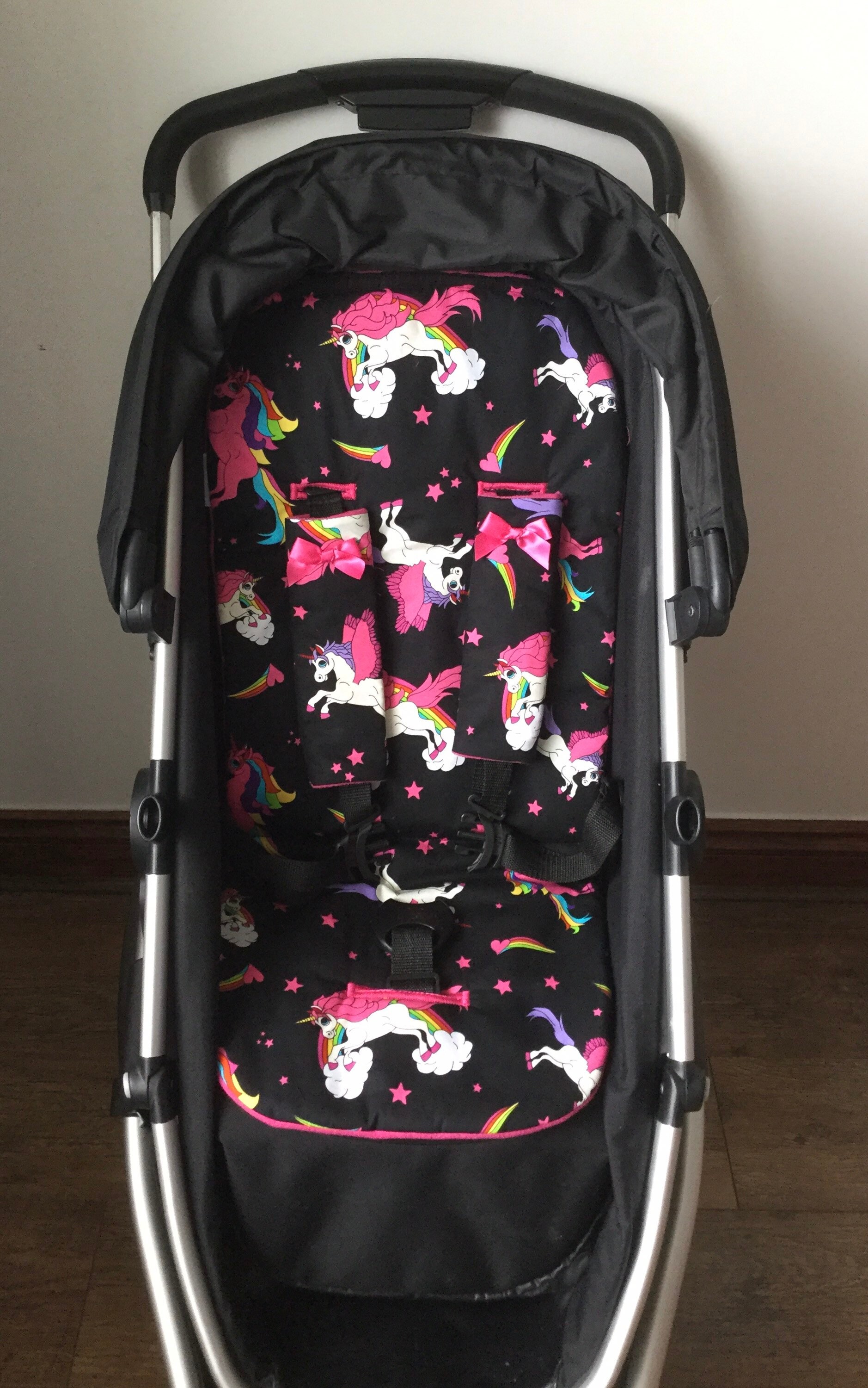 pink pushchair liner