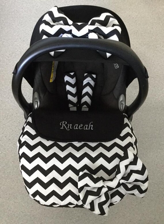 Harry Potter inspired fabric car seat apron harness covers black gold white new