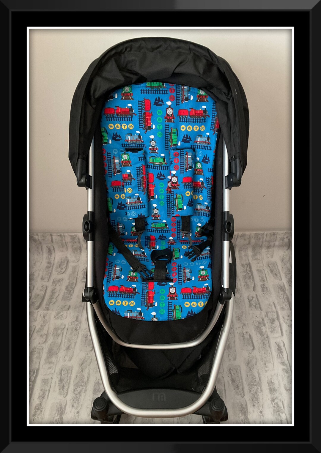 Thomas the Tank Engine Pram Pushchair Liner Chest Pads Harness Strap ...