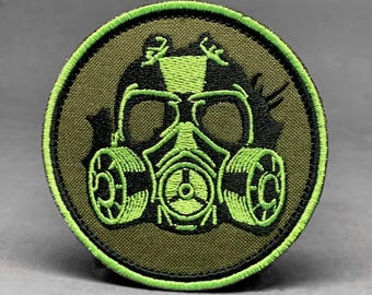 Patch "Gasmasker" olijfgroen