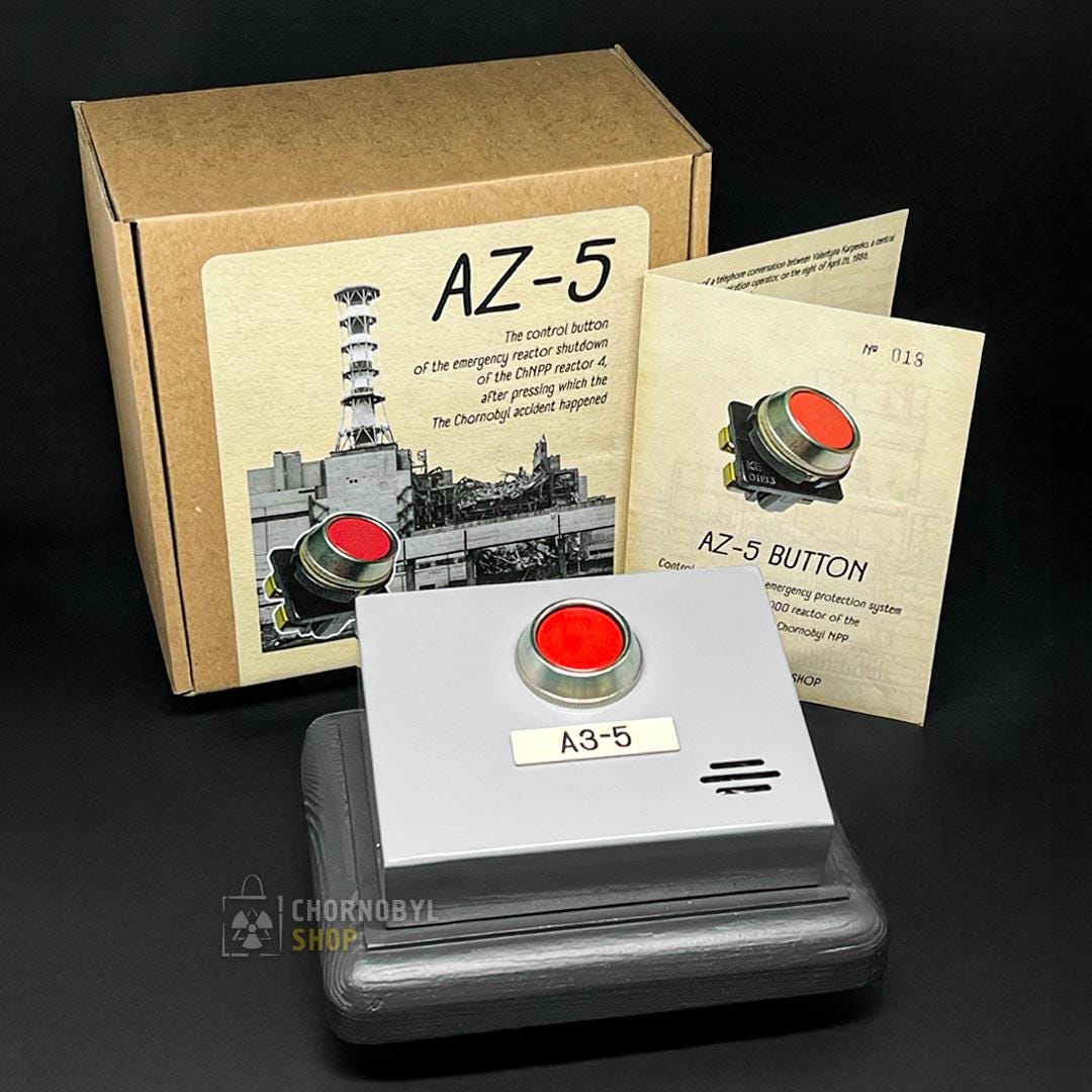 AZ-5 - Emergency Protection Button of the Chnpp Reactor 4 - Etsy